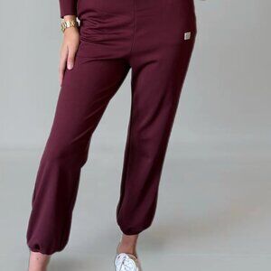 THE KNO Jet Set Jogger in Wine XS